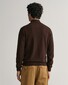 Gant Superfine Lambswool Half-Zip Pullover Dark Brown Melange