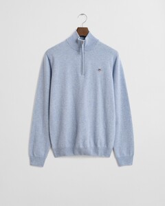 Gant Superfine Lambswool Half-Zip Pullover Light Blue Melange