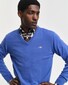 Gant Superfine Lambswool V-Neck Pullover Rich Blue