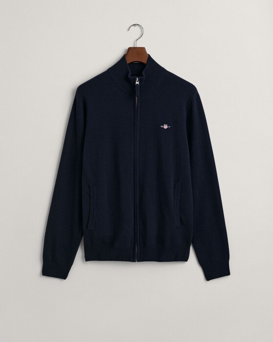 Gant Superfine Lambswool Zip Cardigan Marine