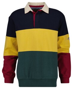 Gant Sweat Color Block Heavy Rugger Trui Evening Blue-Multi