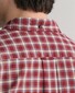 Gant Tartan Check Flannel Button Down Shirt Plumped Red