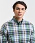 Gant Tartan Check Poplin Overhemd Deep Forest Green