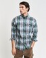 Gant Tartan Check Poplin Overhemd Deep Forest Green