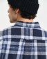 Gant Tartan Melange Check Flanel Overhemd Avond Blauw