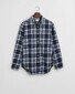 Gant Tartan Melange Check Flanel Overhemd Avond Blauw