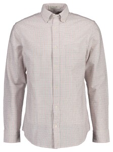 Gant Tattersall Check Oxford Button-Down Overhemd Eggshell