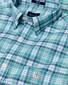 Gant Tech Broadcloth Check Short Sleeve Overhemd Pool Green