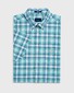 Gant Tech Broadcloth Check Short Sleeve Shirt Pool Green