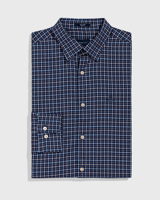 Gant Tech Prep Oxford Check Shirt Blue