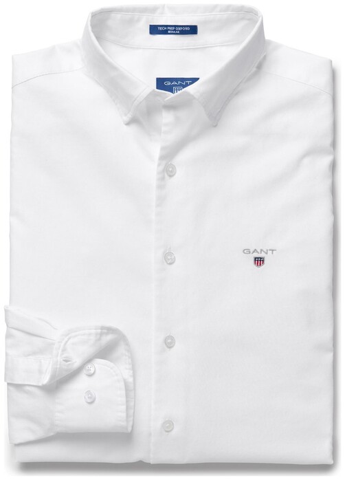 Gant Tech Prep Oxford Plain Overhemd Wit