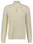 Gant Textured Cotton Half Zip Pullover Cream