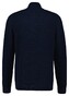 Gant Textured Cotton Half Zip Pullover Evening Blue