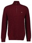 Gant Textured Cotton Half Zip Pullover Plumped Red