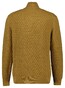 Gant Textured Cotton Half Zip Pullover Wooden Beige