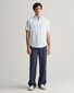 Gant Textured Cotton Linen Short Sleeve Overhemd Fresh Blue