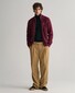 Gant Textured Organic Cotton Zip Cardigan Vest Red Shadow