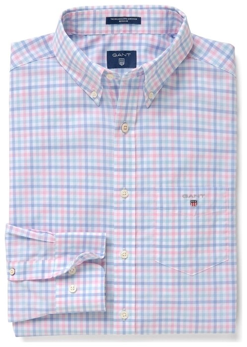Gant The Broadcloth 3 Color Gingham Shirt Shadow Rose