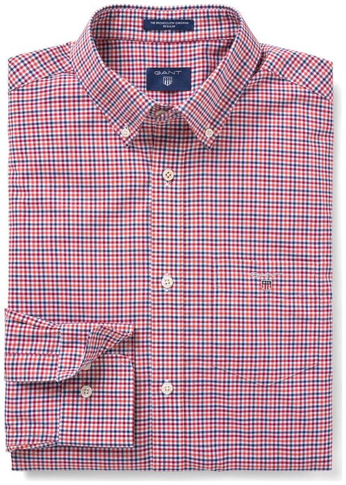 Gant The Broadcloth 3 Color Gingham Shirt Winter Wine