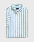 Gant The Broadcloth 3 Color Stripe Short Sleeve Overhemd Pool Green