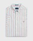 Gant The Broadcloth 3 Color Stripe Short Sleeve Shirt Coral Orange