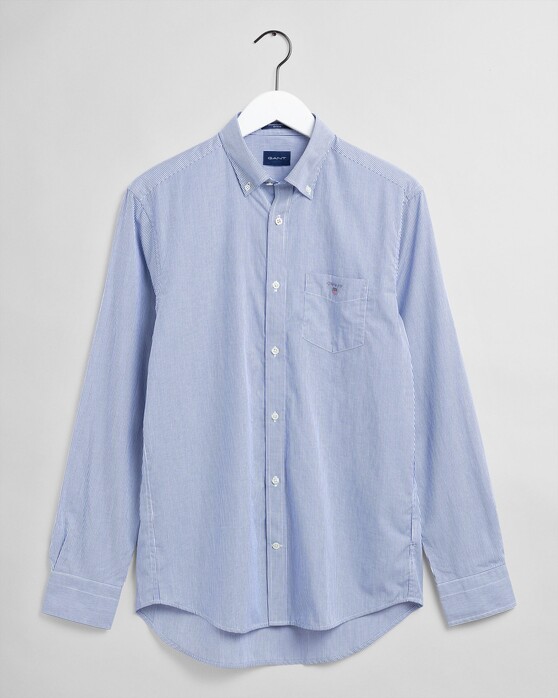 Gant The Broadcloth Banker Stripe Shirt College Blue