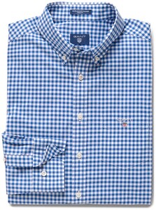 Gant The Broadcloth Gingham Shirt Yale Blue