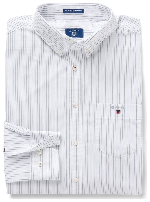 Gant The Broadcloth Pinstripe Overhemd Wit