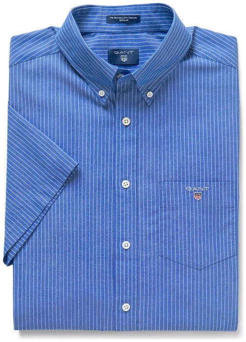 Gant The Broadcloth Pinstripe Shirt Yale Blue