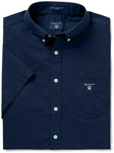Gant The Broadcloth Short Sleeve Overhemd Navy