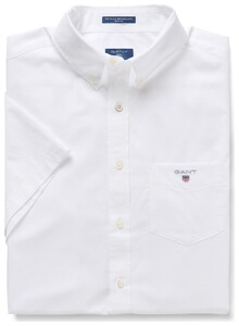 Gant The Broadcloth Short Sleeve Overhemd Wit