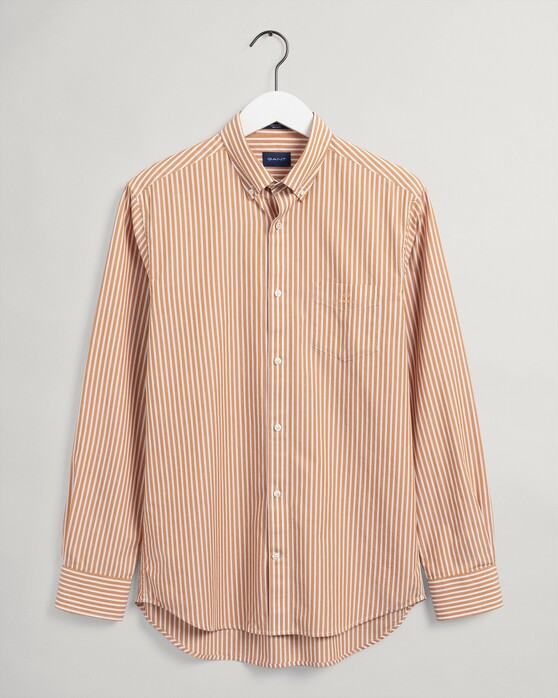 Gant The Broadcloth Stripe Shirt Dark Mustard Orange