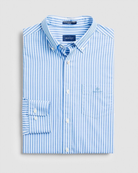 Gant The Broadcloth Stripe Shirt Pacific Blue