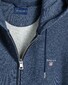 Gant The Original Full Zip Hoodie Vest Blue Melange