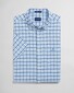 Gant The Oxford 2 Color Gingham Short Sleeve Shirt Capri Blue