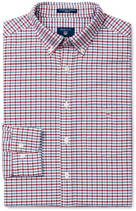 Gant The Oxford 3 Color Gingham Shirt Winter Wine