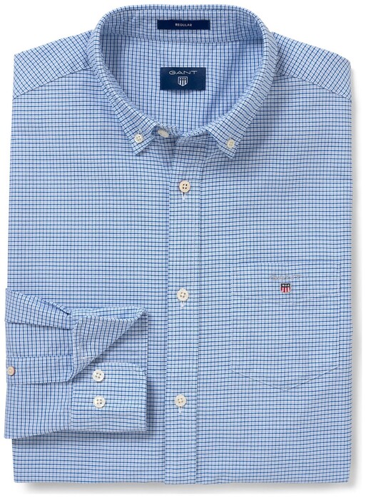 Gant The Oxford Check Overhemd Hamptons Blue