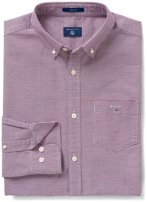 Gant The Oxford Check Overhemd Mahonie Rood