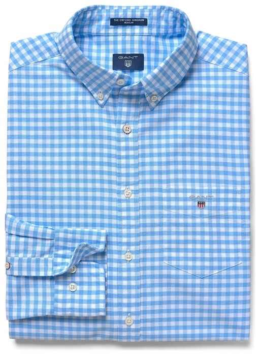 Gant The Oxford Gingham Shirt Capri Blue