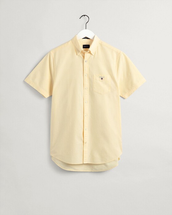 Gant The Oxford Short Sleeve Shirt Overhemd Banana Yellow