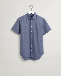 Gant The Oxford Short Sleeve Shirt Overhemd Persian Blue