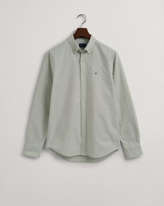 Gant The Oxford Slim-Fit Shirt Overhemd Eucalyptus Groen