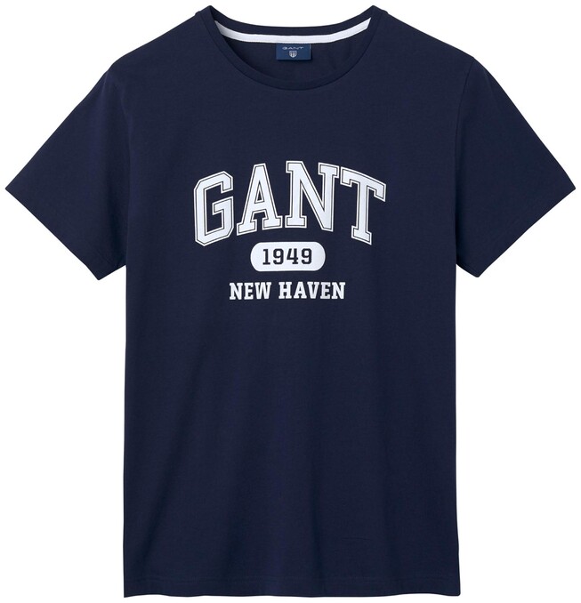 Gant The Summer Logo Short Sleeve T-Shirt Classic Blue