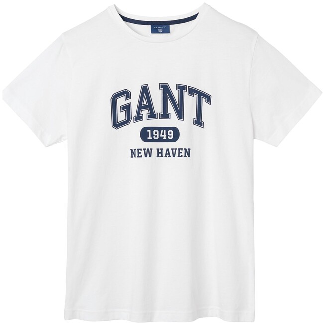 Gant The Summer Logo Short Sleeve T-Shirt Eggshell