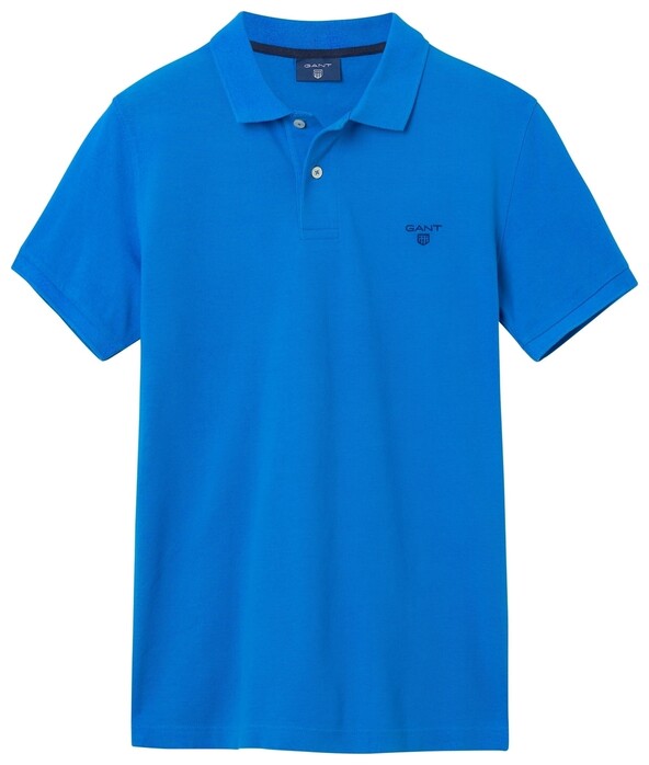 Gant The Summer Pique Polo Poloshirt Mid Blue