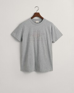 Gant Tonal Archive Shield T-Shirt Grey Melange