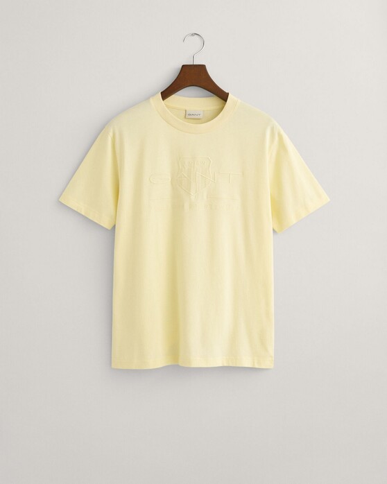 Gant Tonal Archive Shield T-Shirt Yellow Shine