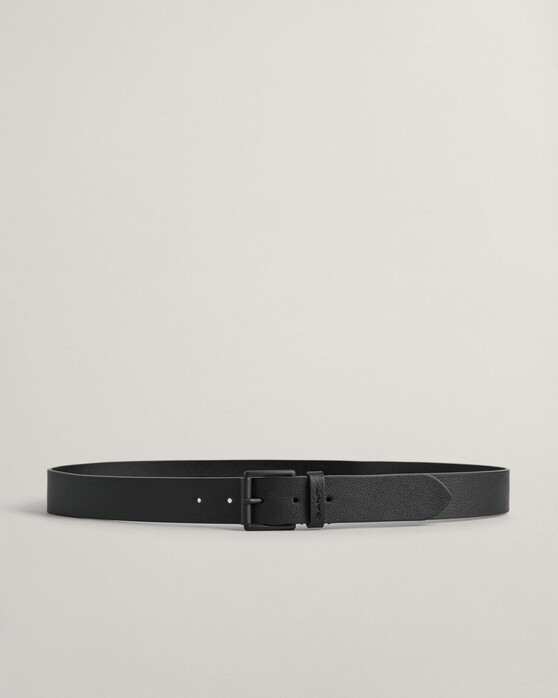 Gant Tonal Buckle Uni Leather Belt Black
