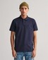 Gant Tonal Graphic Logo Shield Short Sleeve Polo Avond Blauw