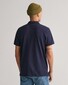 Gant Tonal Graphic Logo Shield Short Sleeve Polo Avond Blauw